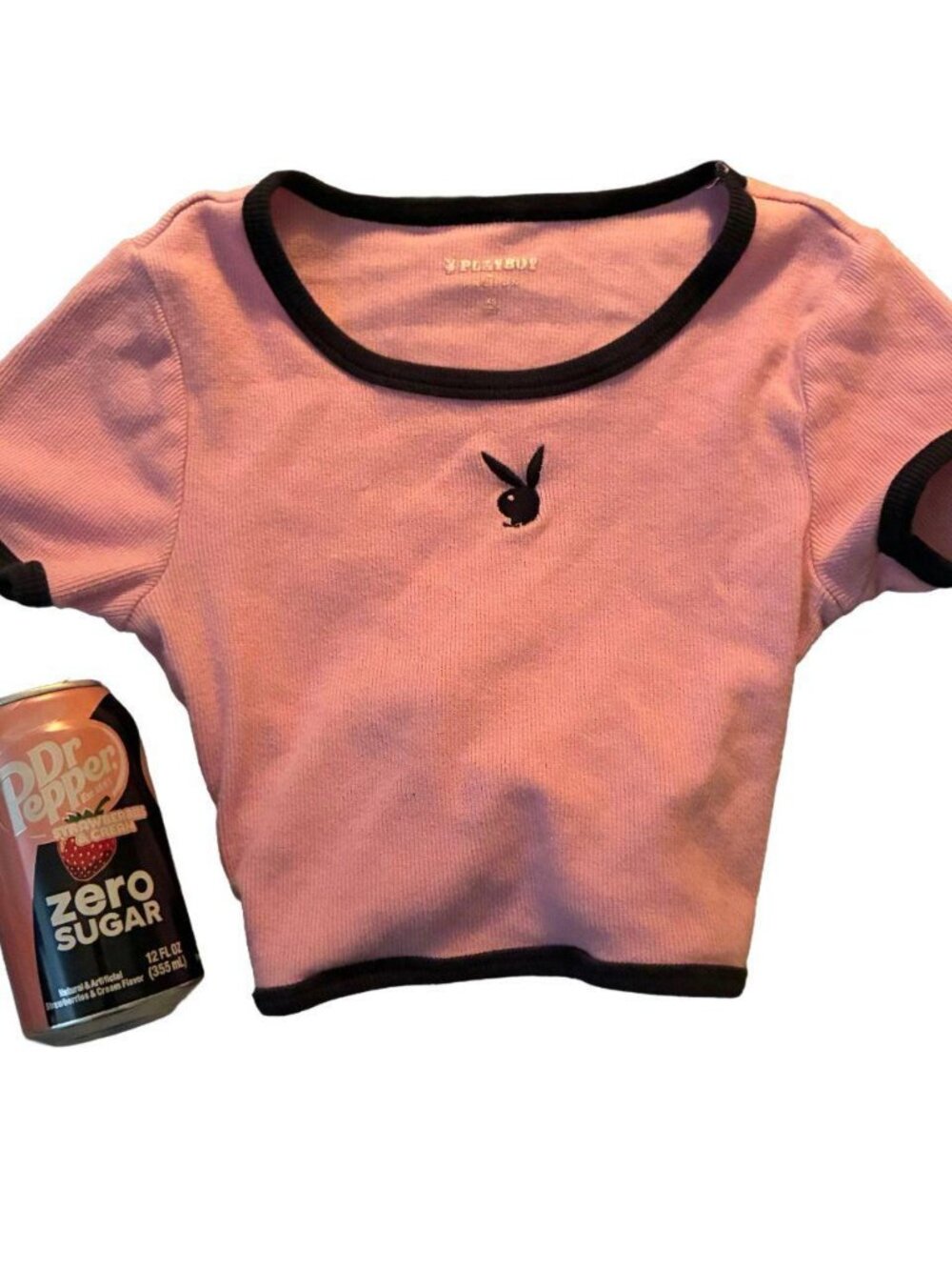 Playboy Pink Crop Top XS